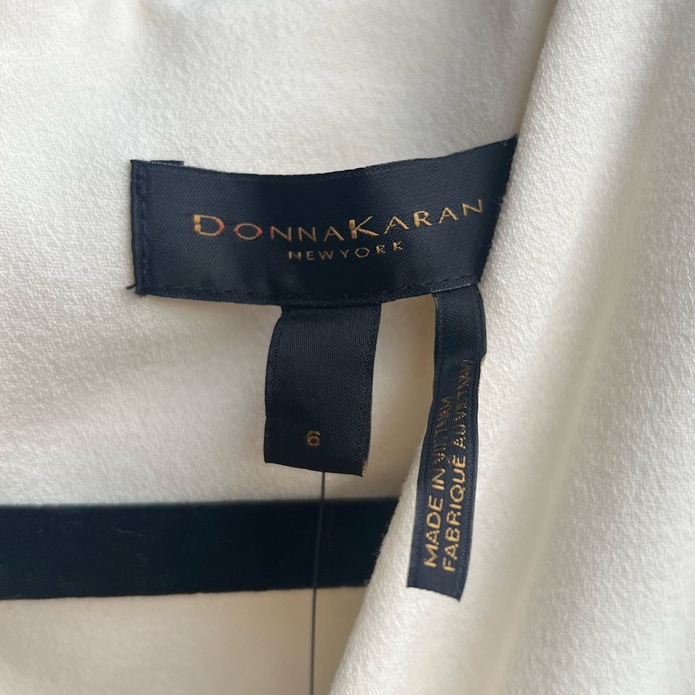 🆕 Donna Karan New York Ivory Sheath Dress Midi Work Wedding S2 S6 S8 S10 Office - Picture 13 of 16